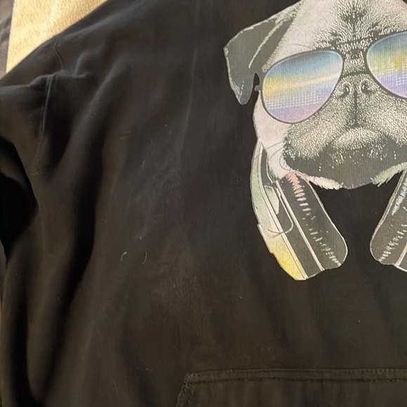 Three Layer By Andson Apparel Dog Discoloration Imperfection Hoodie - Picture 3 of 7